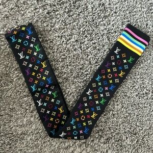 Vintage Louis Vuitton Silk Multicolore Monogram Pattern Bandeau